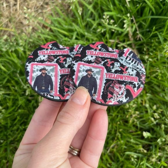 Yellowstone Valentine’s Day Car Coaster 2 Pack | Car Accessories | Dibs on Rip - Picture 6 of 7